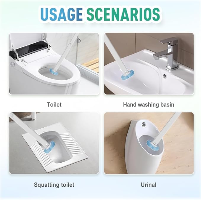 Disposable Toilet Brush, 2026 New Toilet Brush Holder, Compact Wall Mounted Toilet Brush for Modern Bathrooms, Hygienic Toilet Cleaner for Families (Lavender Flavor 6PCS)