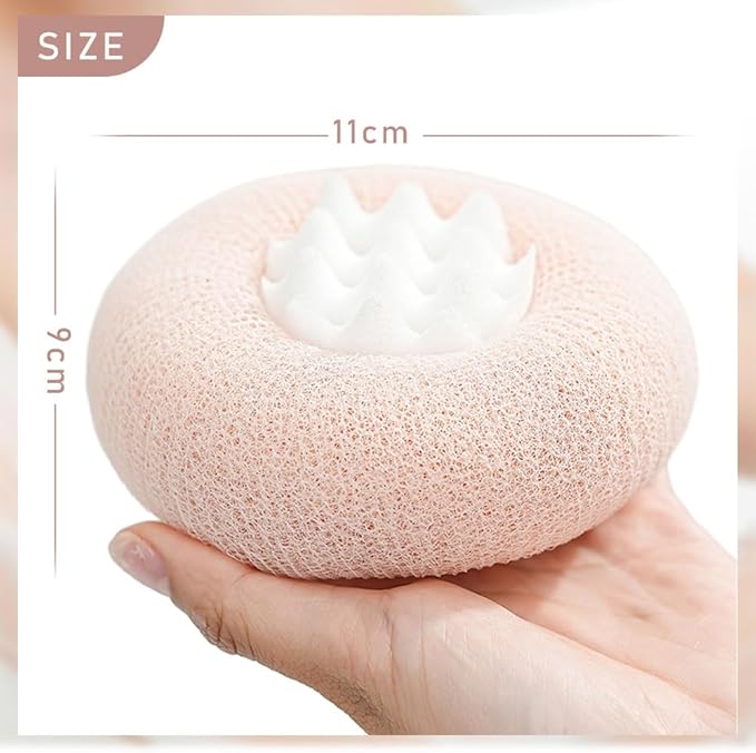 Super Soft Sunflower Suction Cup Bath Ball, 2026 Upgraded 2-in-1 Sunflower Bath Ball Exfoliating Bath Sponge Cleaning Brush, Sponge Mesh Pouf Shower Ball for Women, Men Shower (Colorful-4)