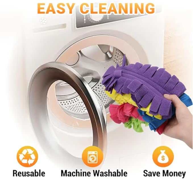 6 Pack 360° Electrostatic Duster Refills Compatible with Swiffer Hand Duster, Reusable & Washable Heavy Duty Duster Pads for Dust, Hair, Furniture, Blinds & Ceiling Fans, (Handle Included) (12 Pack)