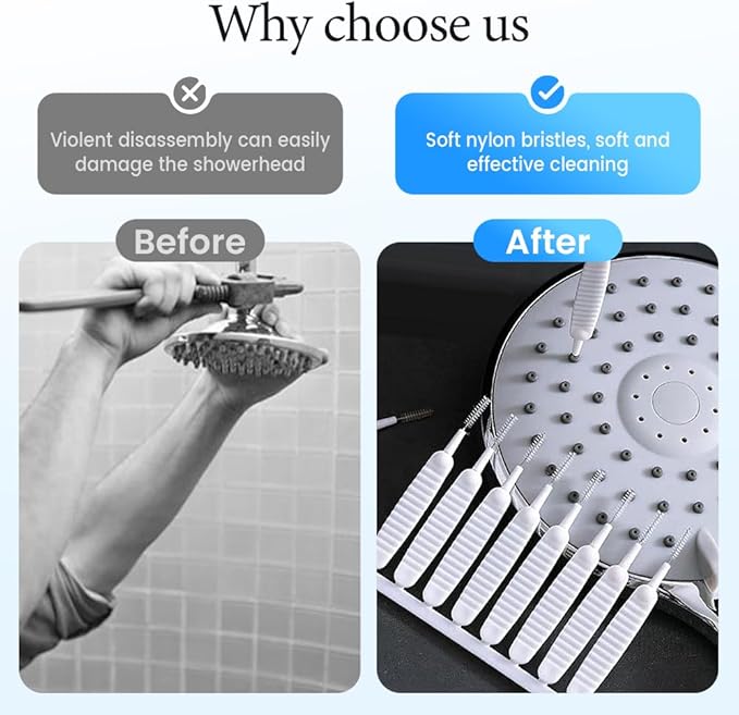 Shower Head Cleaning Brush for Small Hole, 2026 New Upgrade Gap Hole Anti-Clogging Cleaning Brush, Multifunctional Shower Cleaning Tools, Showerhead Cleaning Brushes Picks for Bathroom (20 Pcak)