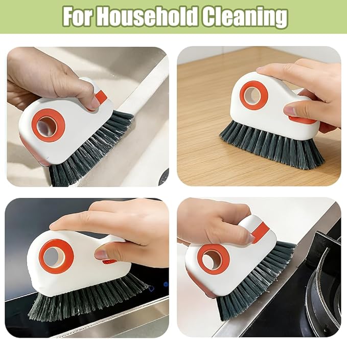 CEYAZYE 18Pcs Crevice Cleaning Brush Set, Window Track Cleaner Tools, Multifunctional Groove Gap Cleaning Scrub Brushes Kit for Sliding Door, Sill, Tile Lines, Shutter, Car Vents, Bottle, Keyboards