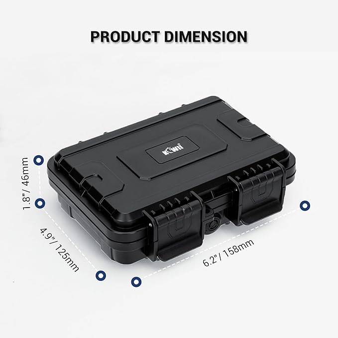 KIWIFOTOS 12 Slots 9V & CR2 CR123A Battery Storage Organizer Case IP67 Waterproof Hard Case for CR17345/ CR16340/CR18350/CR15H270 9V Battery Holder for Household Outdoor Camping Fishing