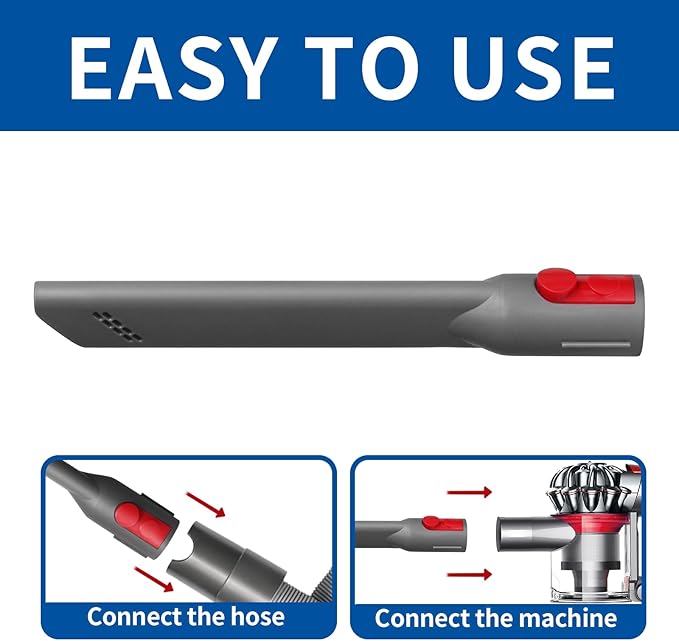 Attachment Kit - Extension Hose and Crevice Tool for Cordless Vacuum Cleaner Dyson G5 GEN5 V15 V12 V11 V10 V7 V8 Absolute Animal Motorhead Trigger Model
