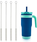 Straw Brush Long 10 Inch, Straw Cleaner Brush of Bristles Diameter 10 mm, Straw Cleaning Brush with Stainless Steel Nylon Bristles for Cleaning Stanley, Straws,Sippy Cup, Tumbler, Test Tube (4 PCS)
