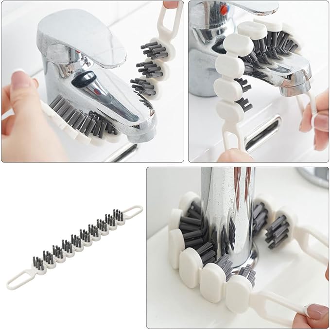 BESTYASH Bendable Cleaning Brush 10.39 Inch Flexible Crevice and Corner Scrubber with Soft Bristles for Kitchen Tile and Narrow Gap Cleaning