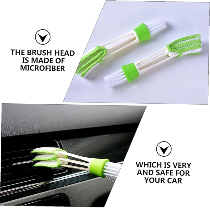 VALICLUD 3pcs Double Ended Car Air Vent Cleaning Brush Mini Duster for Air Conditioner Vents Interior Detailing Tool for Automotive Dashboard Dust Removal