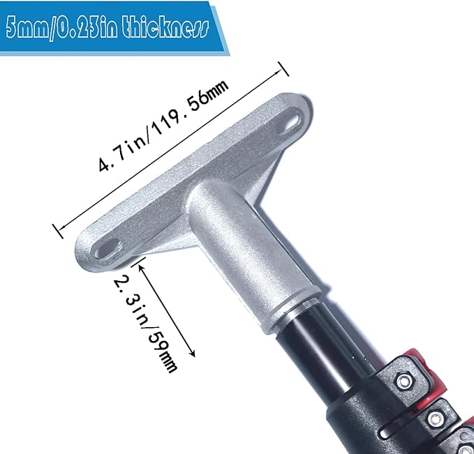 Broom Handle Bracket,5mm Thickness Deck Brush Accessories,Aluminum One-Piece Casting Metal Brackets,Broom Bracket for American Style Threadedd Threaded Tip Replacement (4)