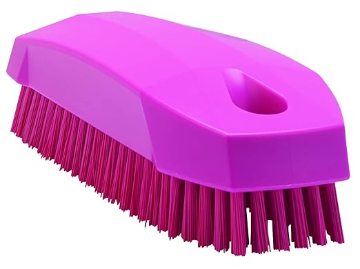 Vikan 64401 Brush,Nail,Stiff,PP/PBT,Pink