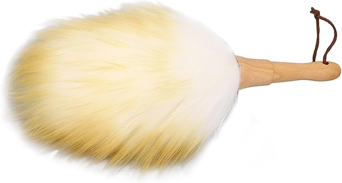 Cleaning Brush, Duster, Multifunctional, Wooden Handle, Lambswool, Duster Blinds, Table, Piano (Short Handle)
