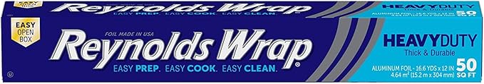 Reynolds Wrap Aluminum Foil, Heavy Duty, 50 sq ft, (Pack of 4)