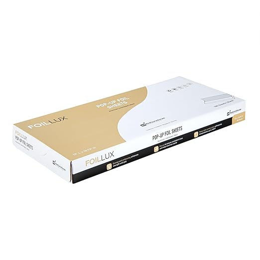 Restaurantware Foil Lux 12 x 10.8 Inch Pop-Up Foil Sheets 2000 Disposable Foil Papers For Food - Orange Peel Embossing Interfolded Black Aluminum Foil Sheets Greaseproof Freezable Oven Ready