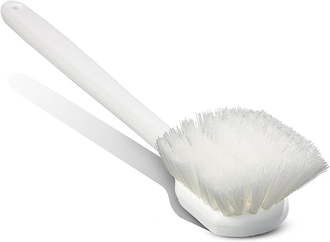 SPARTA Flo-Pac Utility Scrub Brush Dish Brush, Kitchen Brush with Plastic Handle for Households, Businesses, 20 Inches, White, (Pack of 12)