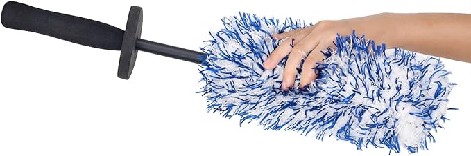 Car Cleaning Rim Cleaner Wheel Cleaning Brush, Metal Free Soft Synthetic Wool Car Brush, Highly Water Absorption Wheel Wash Brushes (Rim Brush)
