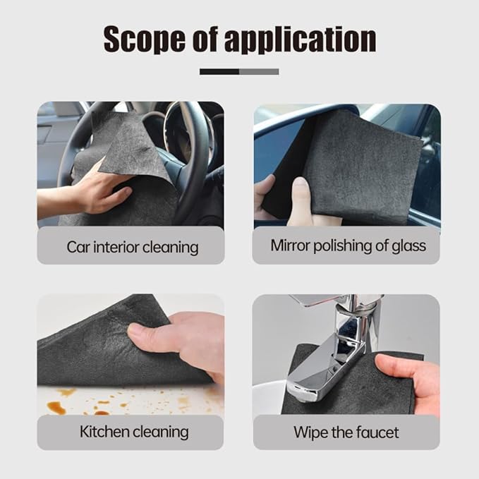 Fliwos Thickened Magic Cleaning Cloth, 2026 Upgrade Reusable Streak Free Cleaning Cloths, Microfiber Cleaning Rags, Multipurpose Lint Free Glass Wiping Towels for Kitchen, Window, Cars (15, 12×12 in)