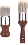 2pcs Leather Upholstery Cleaning Brush Set, Ergonomic Long and Short Wax Application Brushes, Upholstery Cleaning Tool for Leather Sofa, Car Seat, Shoes, Furniture, Bags and More