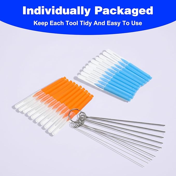 30 PCS Shower Head Cleaner Picks, Multiple Size Hole Cleaning Brush for Shower Head Small Hole, Stainless Steel Holes Anti-Clogging Cleaning Brush for Unchoke Showerhead