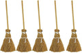 Toyvian Witch Broom Witch Broom 5Pcs Artificial Mini Miniature Props Mini Straw Fairy Hopuse Micro Landscape Decoration Stick Kids Cinnamon