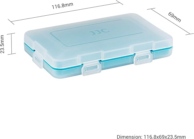 JJC Silicone CR2 Battery Case Holder Organizer, PP Battery Storage Box for 12pcs CR2 / CR15H270 Batteries, Water-Resistant and Easy to Carry