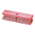 SPARTA Plastic Floor Scrub Brush, Brush Head Only, Deck Brush with ACME Standard Thread Fitting for Deck, Industrial Kitchens, and Hospitals, 10 Inches, Red