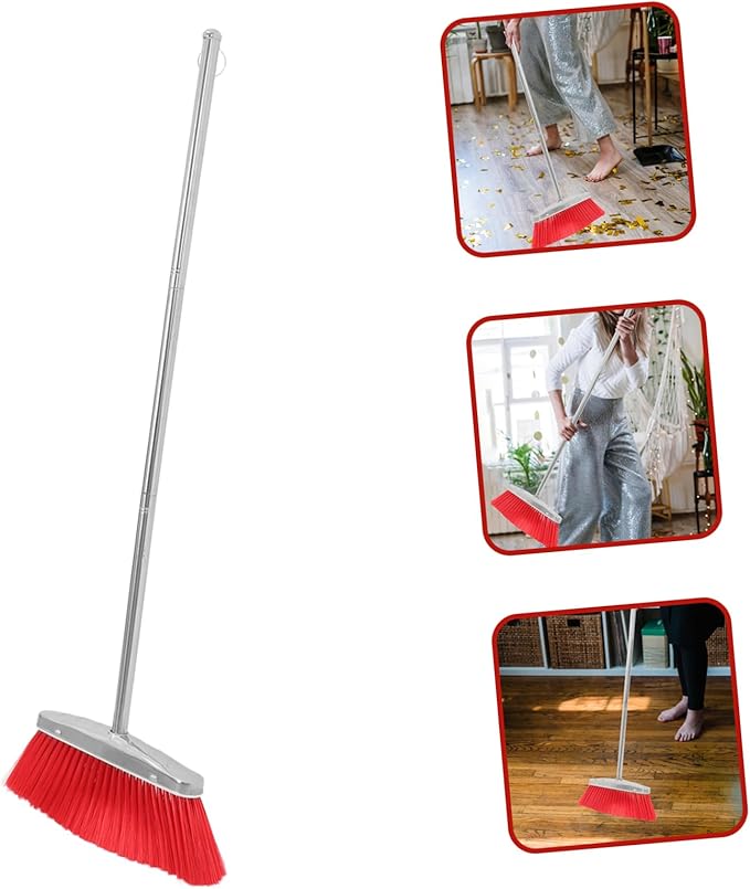 GALPADA Heavy Duty Cleaning Broom with Soft Bristles for Home and Office Gentle Floor Sweeper for Indoor Use Dust and Hair Removal for Kitchens