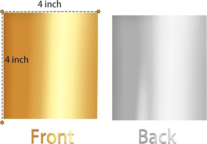 300 Pcs Square Golden Aluminium Foil Candy Wrappers Square Sweets Lolly Paper for DIY Candies and Chocolate Packaging by Party Wedding Birthday Christmas Accessories，4 by 4-Inch, Gold,