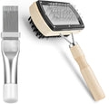 Cenipar Air Conditioner Coil Cleaning Brush Kits - Double Sided HVAC Brush AC Coil Cleaner Brush and Metal Radiator Fin Comb Compatible with Air Conditioner HVAC Fin Comb Straightener