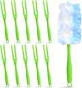 10 Pack Replacement Duster Handles – Compatible with Swiffer Duster Refills, Extendable & Detachable Mop Handles for Tight Spaces (Green)