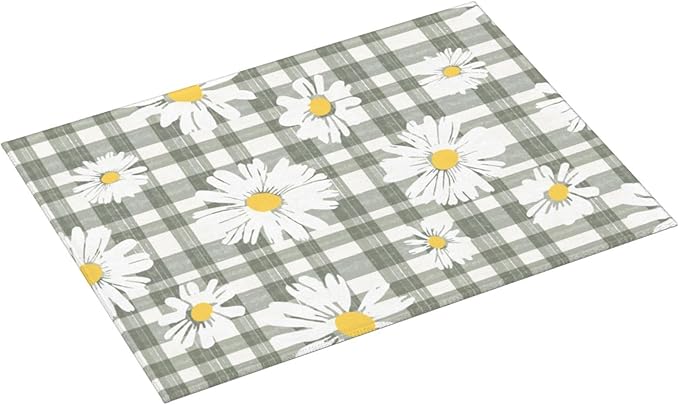 Daisy Dish Drying Mat For Kitchen Counter Absorbent Large Kitchen Fast Dry Pad Reusable Washable Protector Rack Large Mat 18 X 24
