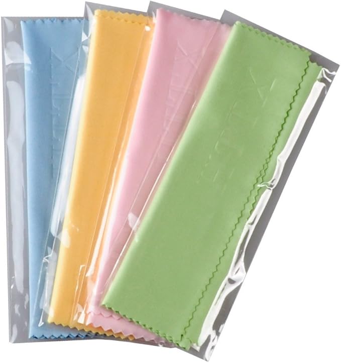 Microfiber Screen Cleaning Cloths, HTTX 4-Pack 6 x 7 inches for Cell Phones, Tablets, LCD TV, Laptop, Camera Lenses, Surface Tablet, Monitor, Car GPS Screens, Spectacles, Glasses, Watches [Green]