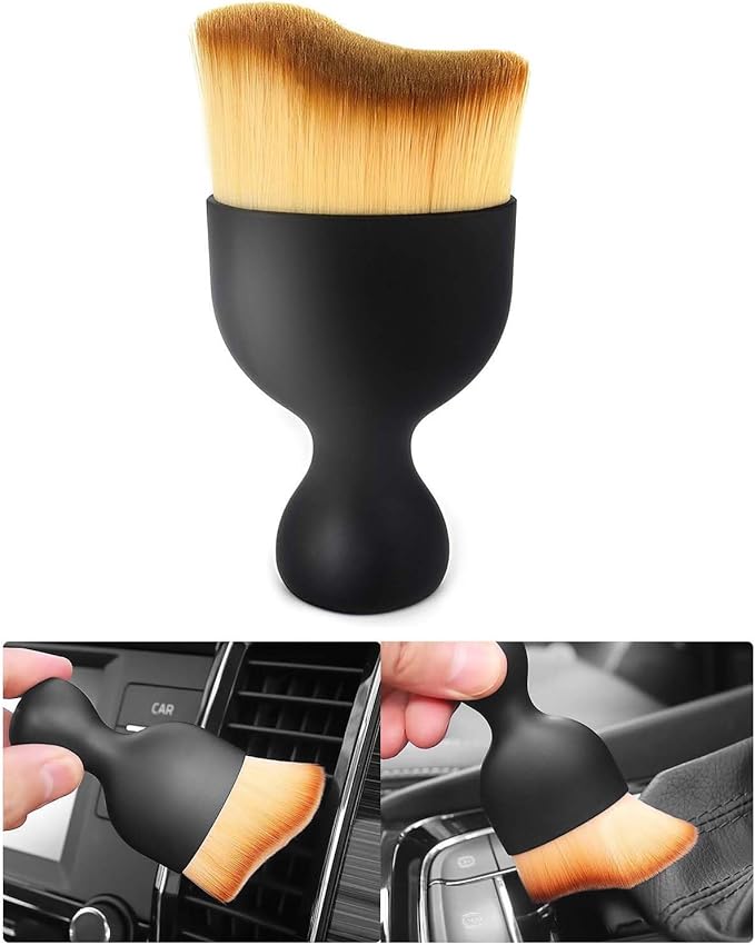 Automotive Interior Dusting Brush, Car Interior Cleaning Soft Brushes, Car Interior Beauty Brush, Suitable for Cleaning Car Interior, Dashboard, Air Conditioning Vents, Leather, Keyboard (1 Pack)