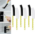 Hard Bristle Crevice Cleaning Brush Multifunctional Corners Gap Cleaning Brush Crevice Cleaning for Household Use (3Pcs Black+3Pcs White)