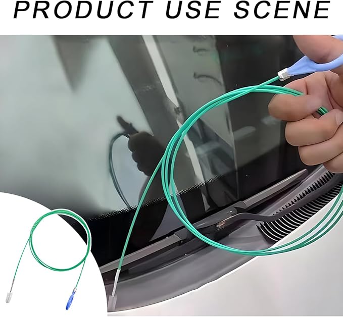 Auto Sunroof Drain Cleaning Tool, 78 Inch Long Pipe Cleaning Brush Windshield Wiper Drain Hole, Flexible Slim Drain Dredging Tool Brush Tube Cleaner for Car Tank Drain Kitchen