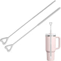 Silicone Straw Cleaner Brush, 2Pcs Reusable Straw Cleaning Brush for Cleaning Stanley and Yeti Metal Glass Tritan Straws