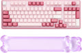 Clear Gel Keyboard Wrist Rest, Bear-Shape Wrist Rest, Ergonomic Wrist Rest for Computer Keyboard 60%/75% (Purple)