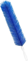 Fenteer Fan Cleaning Brush Bendable Sturdy Portable Cobweb Duster Reusable Dust Remover Fan Duster for Curtain Box Car Vents Shutters, Blue