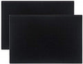 Tebery 2 Pack Black Bar Mat, 18" x 12" Rubber Dish Drying Mat for Countertop, Non Slip Cocktail Service Spill Mats for Bartending, Coffee Bar Mats Accessories for Home Kitchen