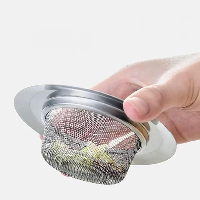 2Pcs Kitchen Sink Strainer, Stainless Steel Mesh Drain Filter, 4.52 Inch Wide Rim, Food Debris Collection (2, 4.52 Inch)