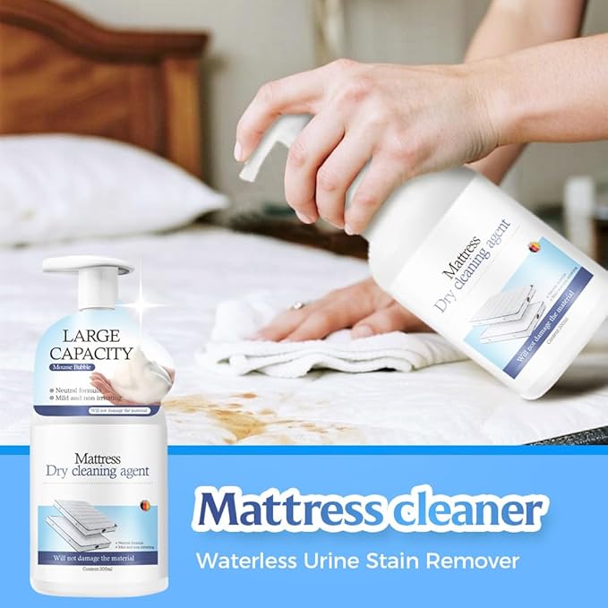 Mattress Cleaner and Stain Remover Spray, Powerful Mattress Stain Remover for Bed, Couch, Carpet & Upholstery, Gentle Yellow Stain Cleaner & Spot Treatment for Fabric (3)