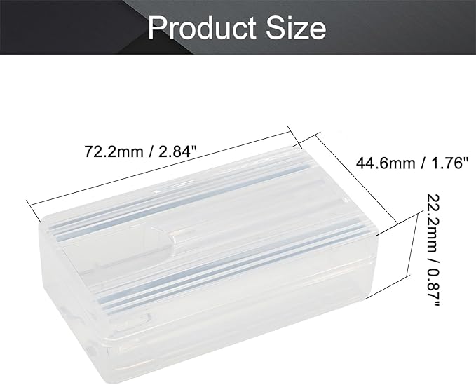 Fielect 18670 18650 CR123A 17670 Battery Storage Case Holder Organizer Box Transparent