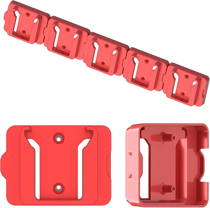 Battery Holder for Milwaukee 18 18V Battery (No Battery), 10Packs Wall Mount Batteries Storage for Wall, Work Van, Shelf, Toolbox