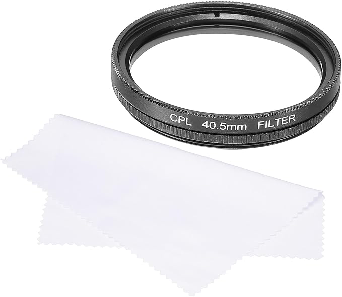 MECCANIXITY 40.5mm Circular Polarizer Filter, Double Sided Multi-Layer Coatings Polarizing Filter with Cleaning Cloth for Camera Lens