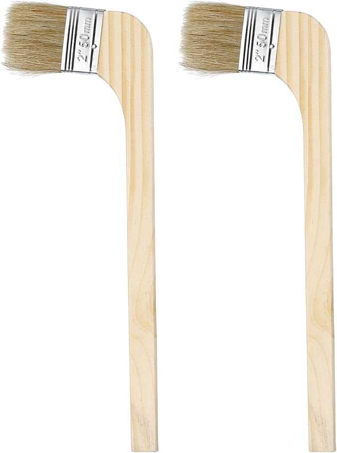 HARFINGTON Paint Brush 2Pcs 2" Brush Width Reusable Variety Angle Bend Brushes Radiator Paint for All Latex Oil Painting Furniture Walls Home Improvement