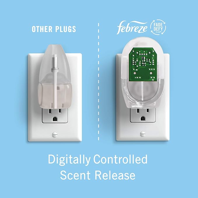 Febreze Plug In, Air Freshener, Scented Oil Refill, Linen & Sky, 0.87 Fl Oz (Pack of 2)