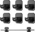 6 PCS Apartment Dorm Decor Curtain Rods No Drilling Brackets,No Drilling Holder Renter Friendly Adhesive Curtains Hooks for Hanging Drapes Rv Over Blinds Dorm Kitchen Bedroom Home Bathroom