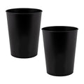 Bath Bliss 5 Liter Small Wastebasket | 2 Pack | Round Open Top | Trash Can | Bathroom | Bedroom | Kitchen | Office | Dorm | Disposal Waste Bin | Garbage | Matte Black