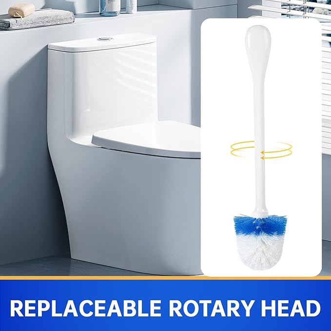 2 Pack Toilet Brush Replacement Head Compatible with OXO Good Grips Toilet Brush, Toilet Brush Refills for OXO Toilet Brush Only, Plastic Toilet Brush Head & Nylon Material