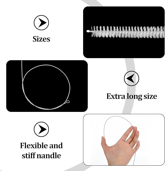 4Pcs 39.4inches Pipe Cleaners Tube Straw Brush, Extra Long Cleaning Brush for Cleaning Straw Bottle Pipe Cleaners Long Laboratory Catheter