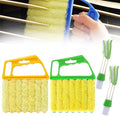 2026 New All-Purpose Washable Cleaning Brush – Blinds, AC Vents & Window Tracks, Blind Cleaner Duster Tool, 7 Fingers Dusting Cleaner Window Mini Blind Cleaner Duster Brush (4 PCS-B)
