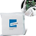 AAWipes ESD-Safe Wipes (9"x9", 100 pcs) - Lint-Free Cleanroom Cloth Wipers, Polyester-Carbon Blend (CE16009)