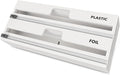 SpaceAid WrapNeat 2 in 1 Wrap Organizer with Cutter and Labels, Plastic Wrap, Aluminum Foil and Wax Bamboo Dispenser for Kitchen Storage Organization Holder for 12" Roll (White)